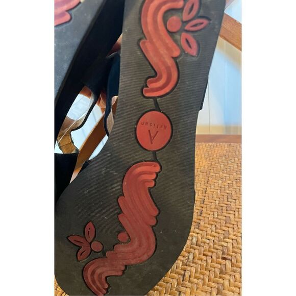 Clarks Artisan collection black suede wedge sandals 8.5 - Picture 6 of 9